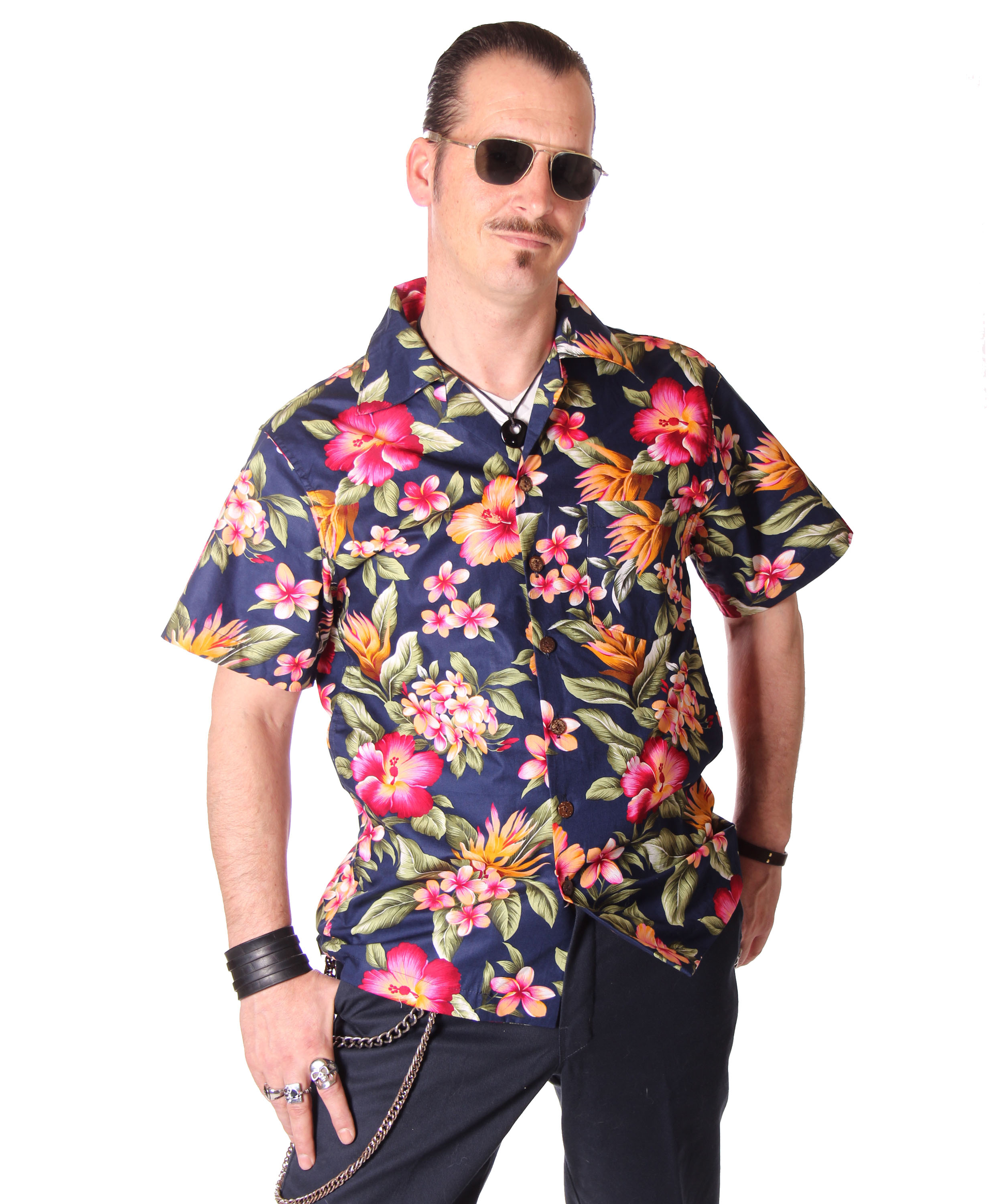 Hanalei Hibiscus Men Hawaiian Shirt