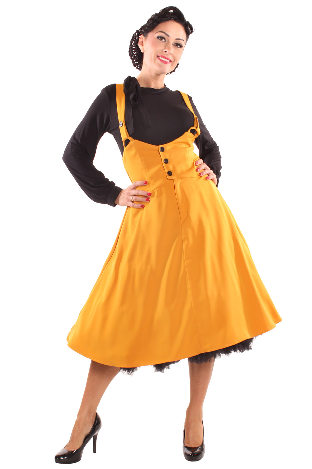 Dungaree Skirt Dress (Suspender Skirt + Blouse) Cutting and