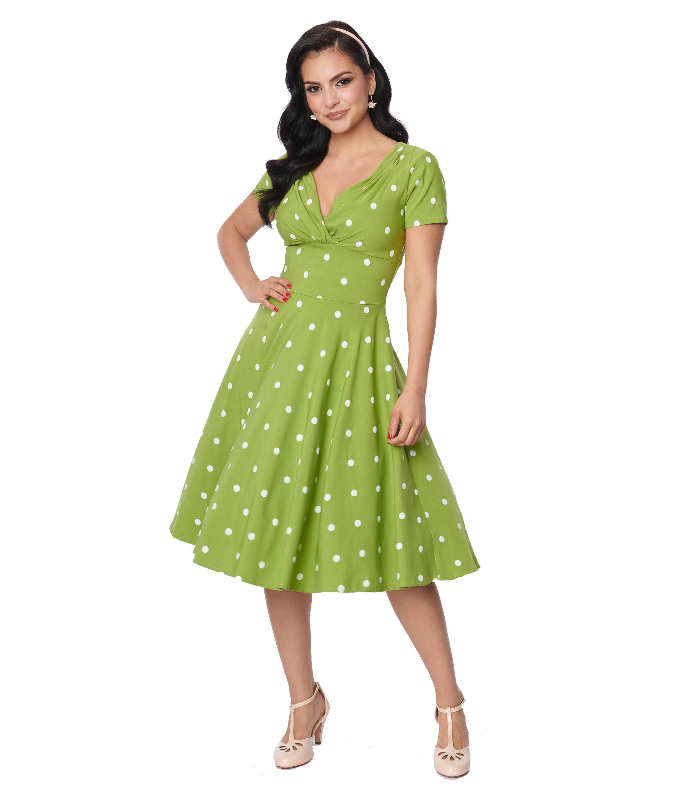 Unique Vintage Delores Polka Dots 50s Swing Dress | Suicide Glam